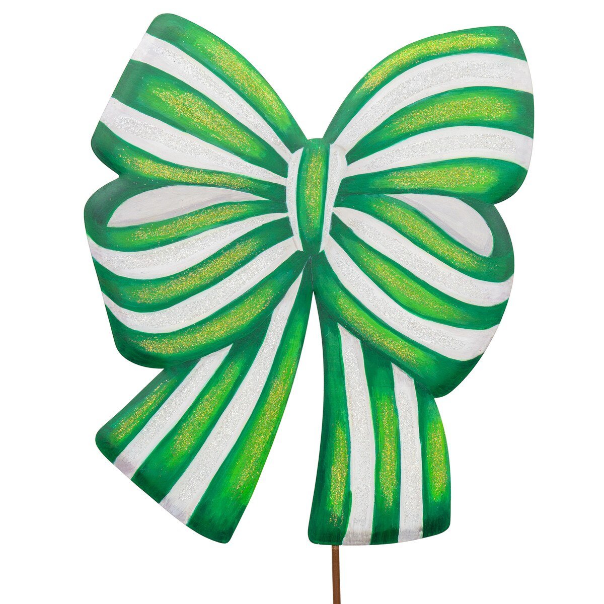 Shop For Elegant Metal Bow: Green/White