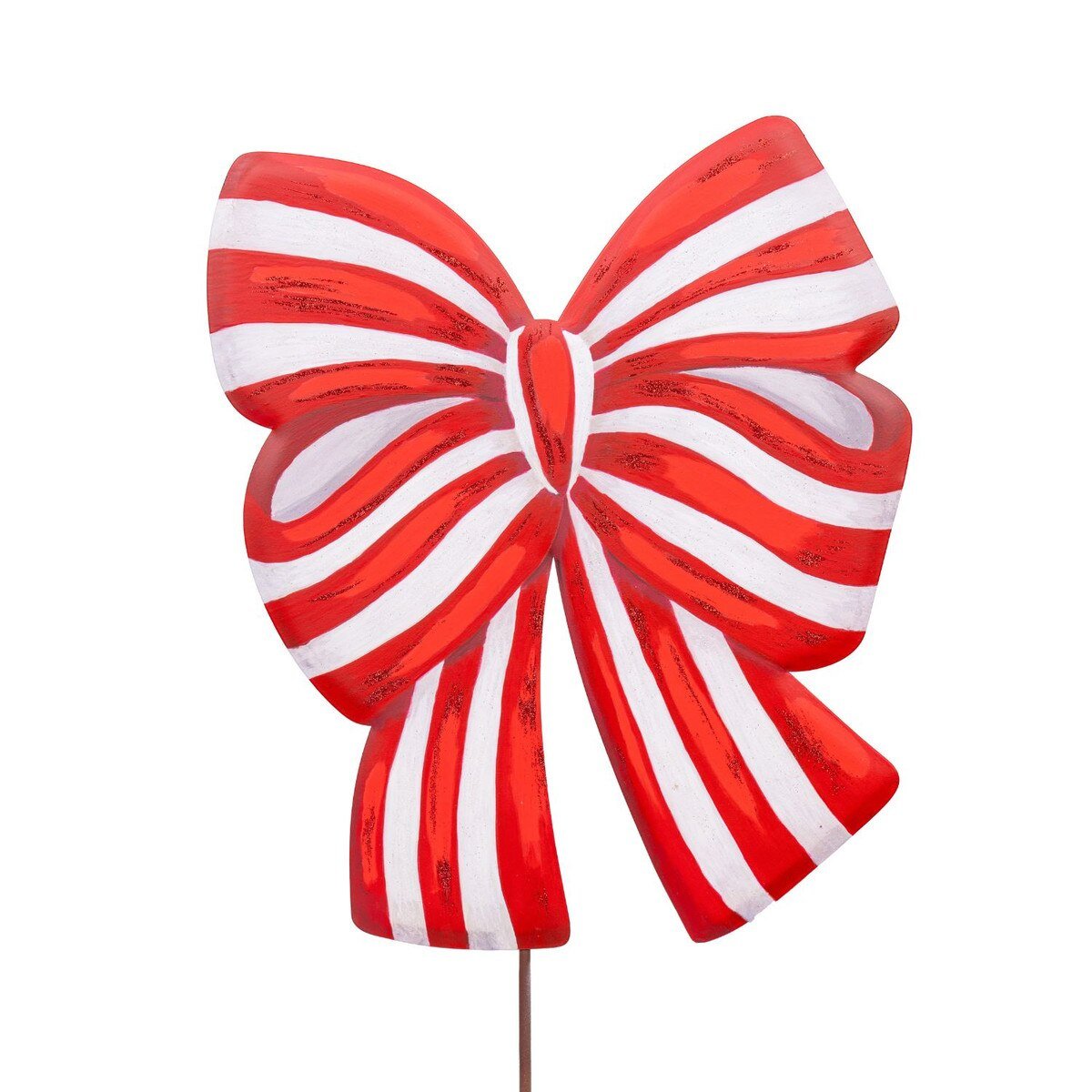 Shop For Elegant Metal Bow: Red/White
