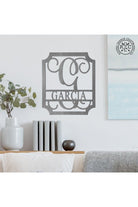 Shop For Embellished Monogram - Personalized Metal Family Name Sign at Michelle's aDOORable Creations