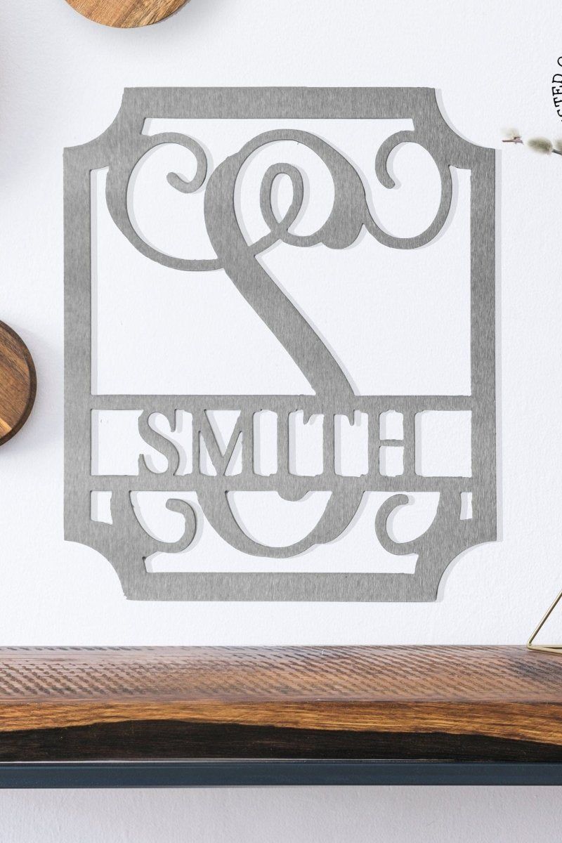 Shop For Embellished Monogram - Personalized Metal Family Name Sign at Michelle's aDOORable Creations