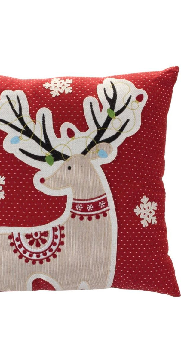 Shop For Embroidered Reindeer Throw Pillow 87598DS