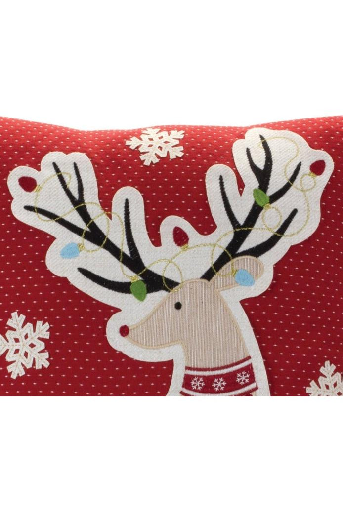 Shop For Embroidered Reindeer Throw Pillow 87598DS