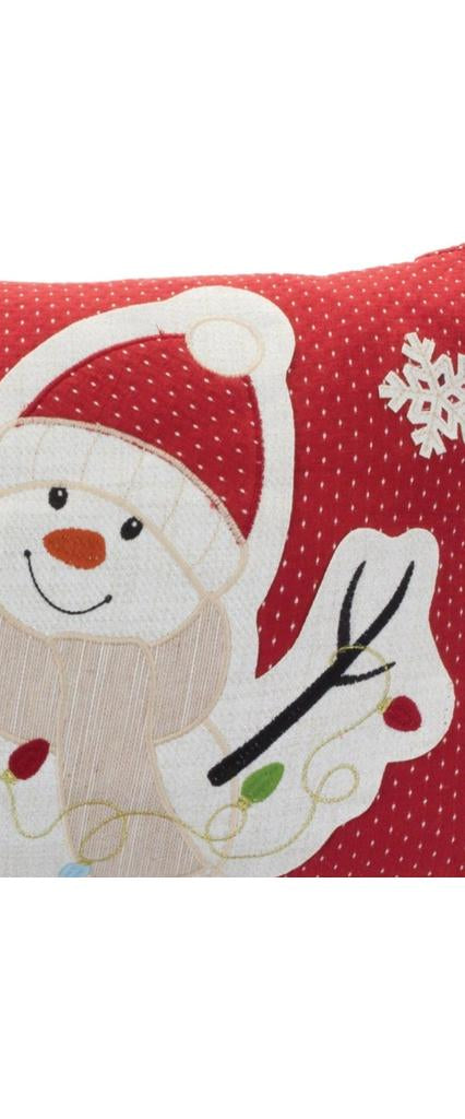 Shop For Embroidered Snowman Throw Pillow 87597DS