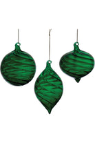 Shop For Emerald Green Swirl Glass Ornament (Set of 6) at Michelle's aDOORable Creations