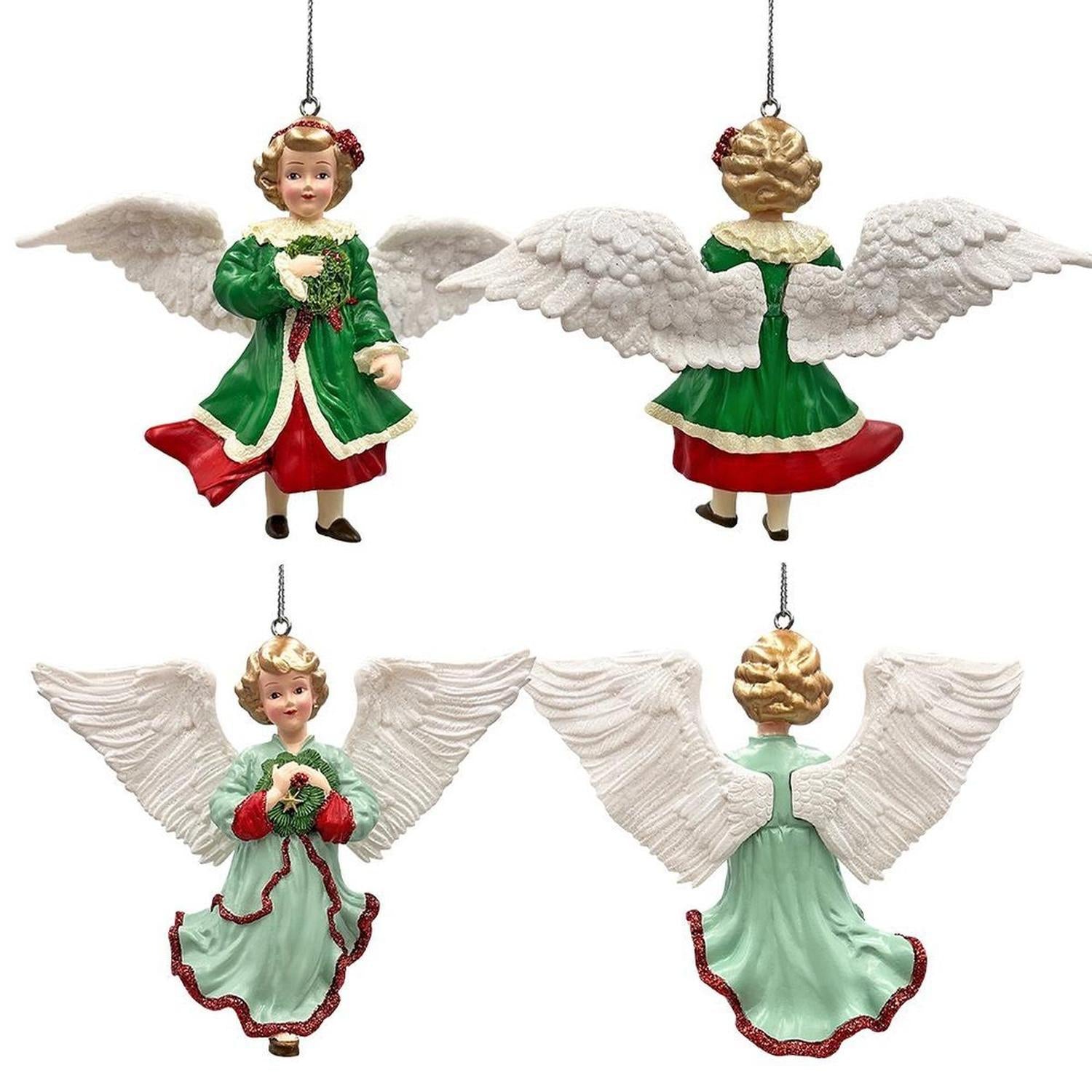 Enchanted Vintage Angel Ornaments, Set of 4
