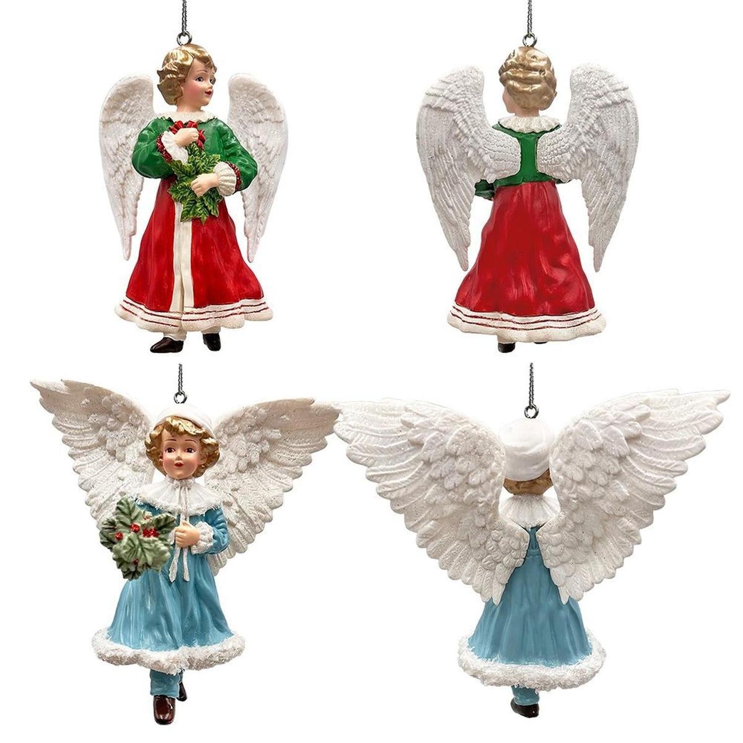 Enchanted Vintage Angel Ornaments, Set of 4