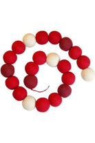 Shop For Enormous Christmas Garland Red, and Cream Balls 6' at Michelle's aDOORable Creations