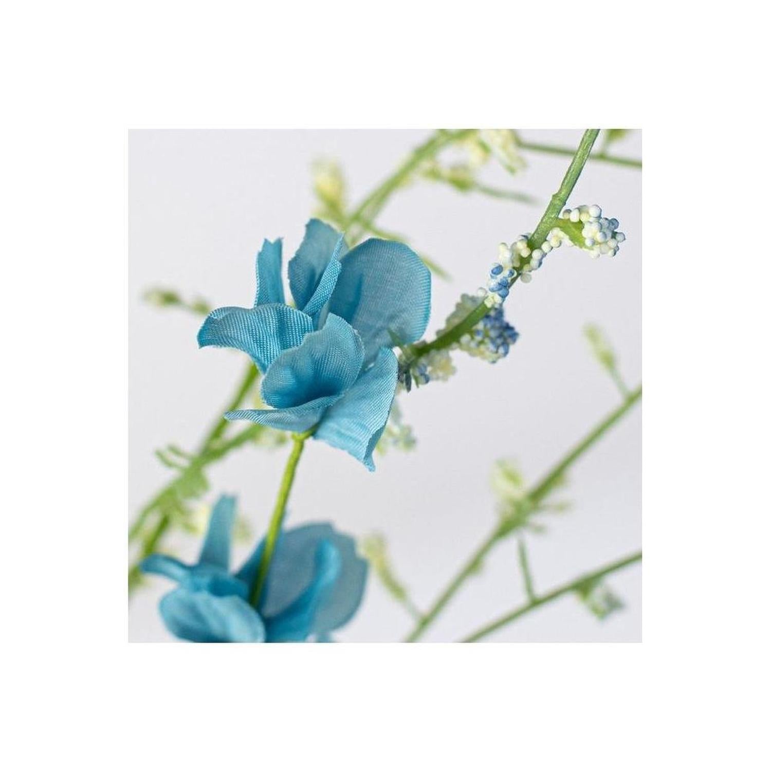Fabric Flower Eucalyptus Spray: Light Blue