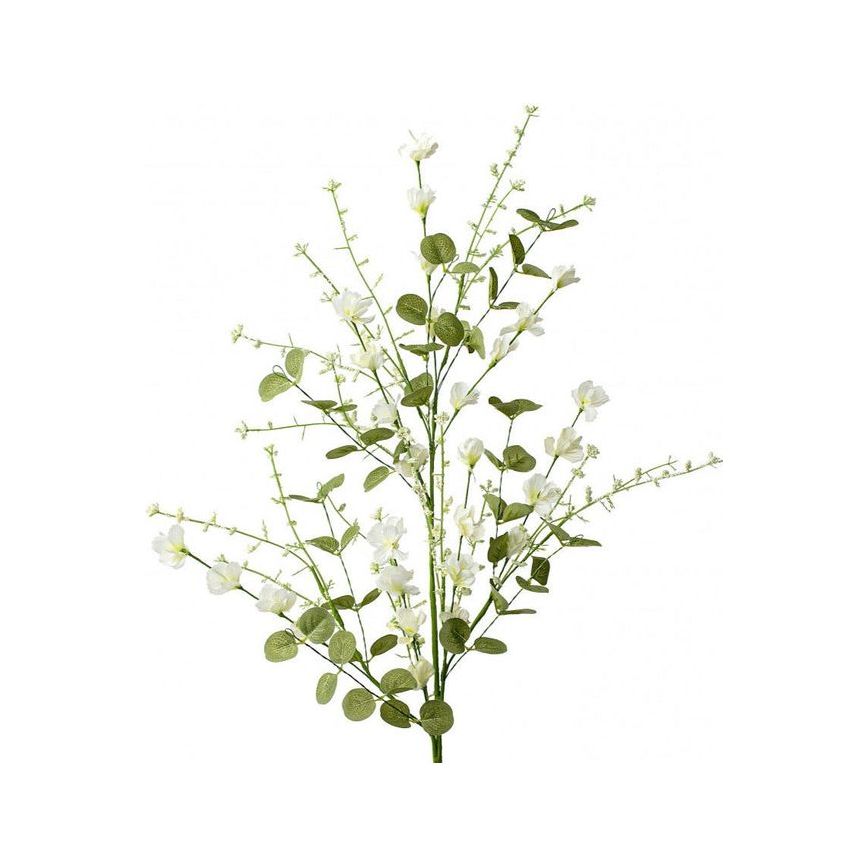 Shop For Fabric Flower Eucalyptus Spray: White at Michelle's aDOORable Creations