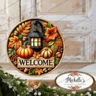 Shop For Fall Foliage Lantern Welcome Round Sign