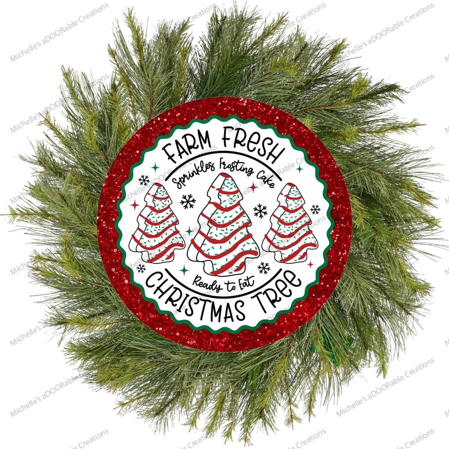 Farm Fresh Christmas Tree Glitter Sign