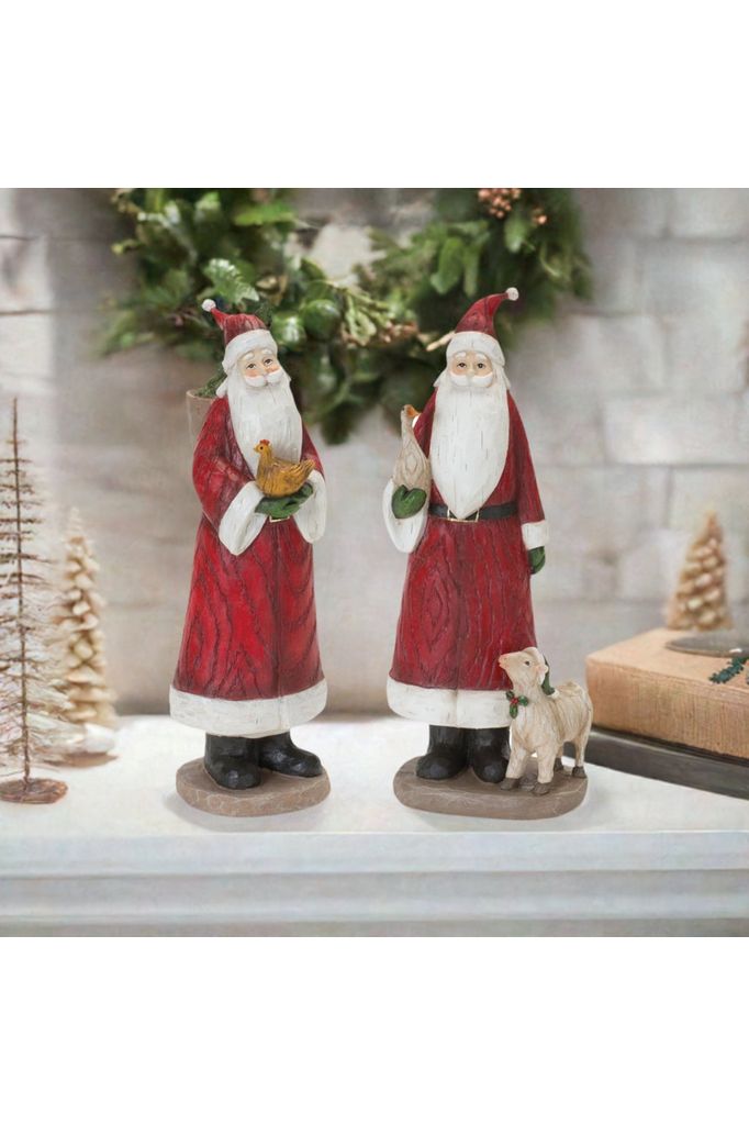 Shop For Farmhouse Santa Figurine (Set of 2) at Michelle's aDOORable Creations