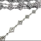 Shop For Faux Diamond Shaped Rhinestone Trimming: Silver (10 Yards)