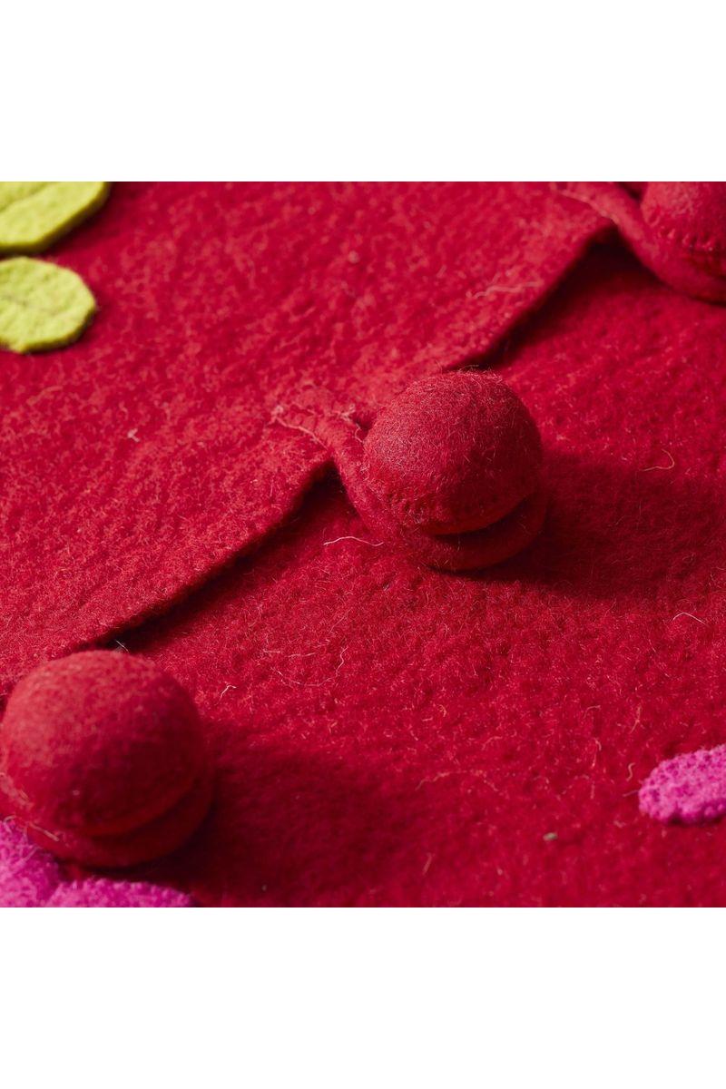 Shop For Felt Christmas Tree Skirt - Berries on Red at Michelle's aDOORable Creations