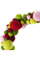 Shop For Felted Wool Wreath, Multicolor Ball at Michelle's aDOORable Creations