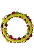 Shop For Felted Wool Wreath, Multicolor Ball at Michelle's aDOORable Creations