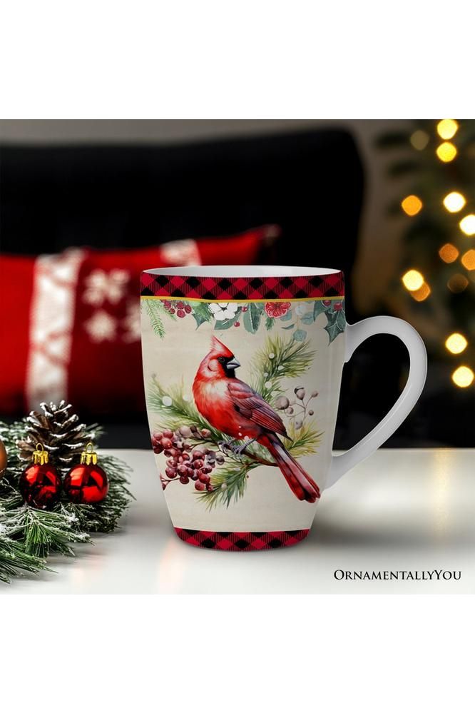 Shop For Festive Country County Christmas Plaid Mugs (Set of 4)