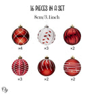 Shop For Festive Red Christmas Ornaments (Set of 16)