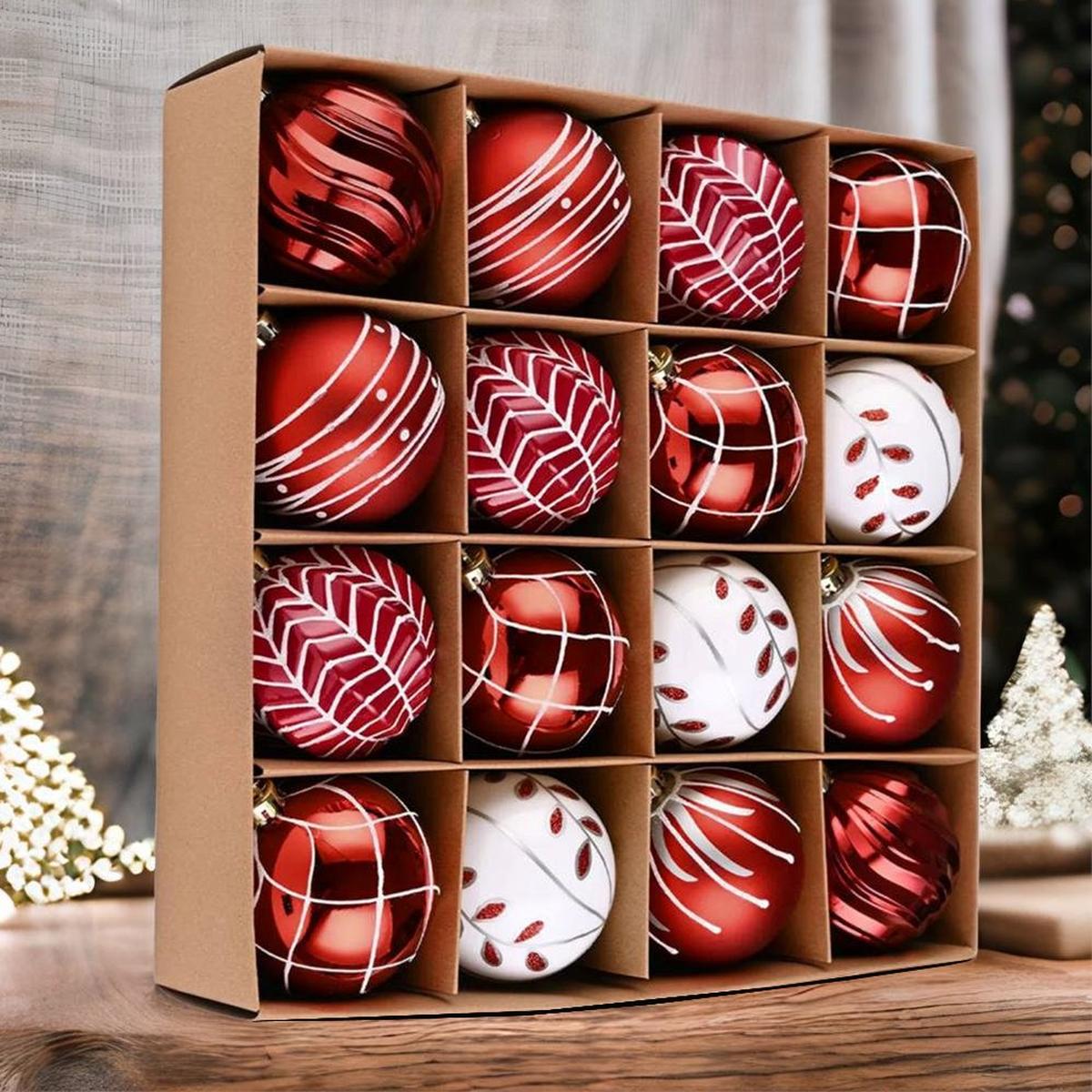 Shop For Festive Red Christmas Ornaments (Set of 16)