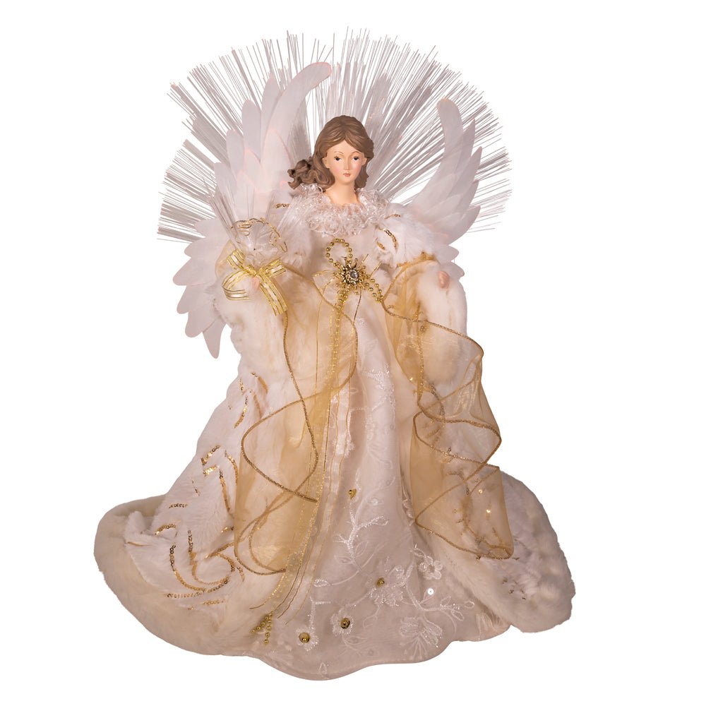 Shop For Fiber Optic LED Gold and White Angel Tree Topper at Michelle's aDOORable Creations