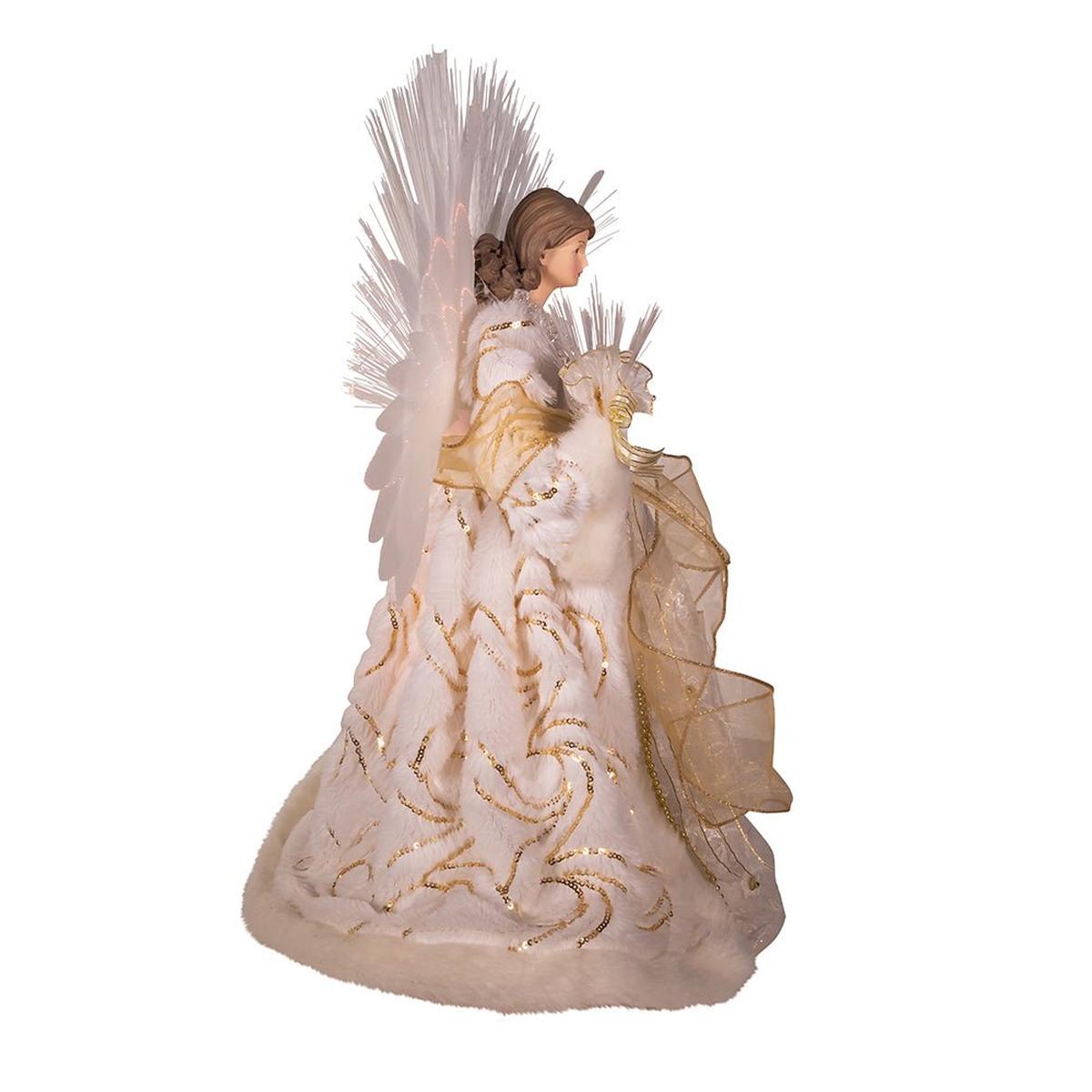 Shop For Fiber Optic LED Gold and White Angel Tree Topper at Michelle's aDOORable Creations