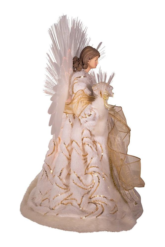 Shop For Fiber Optic LED Gold and White Angel Tree Topper at Michelle's aDOORable Creations