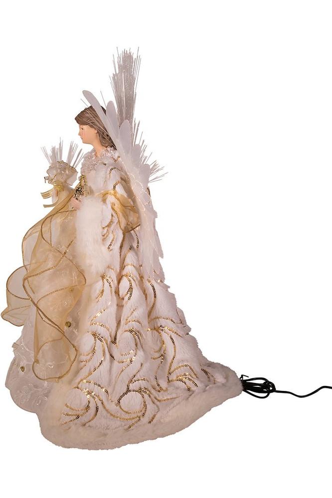 Shop For Fiber Optic LED Gold and White Angel Tree Topper at Michelle's aDOORable Creations