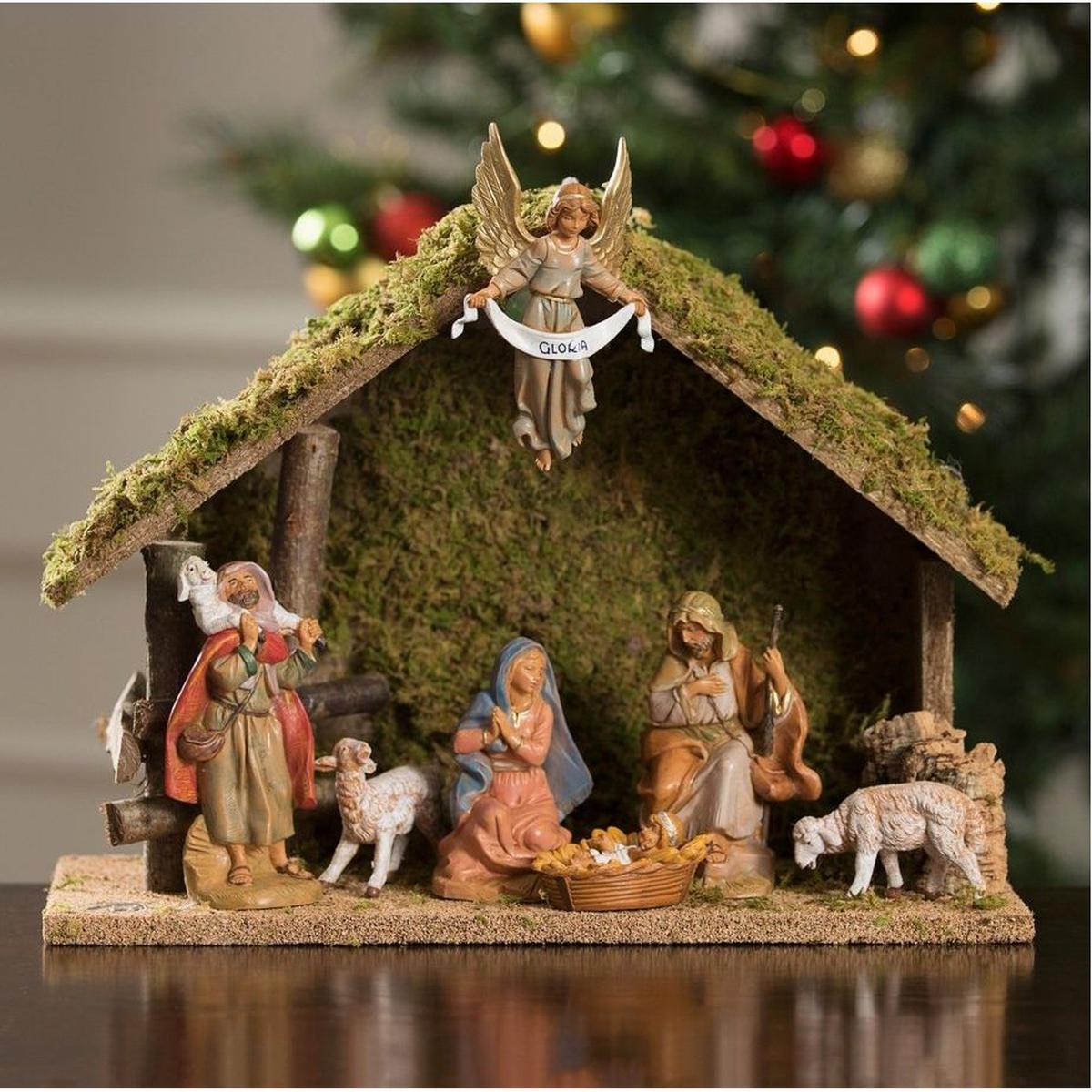 Shop For Fontanini 7 Piece Nativity Set with Italian Wood Stable at Michelle's aDOORable Creations
