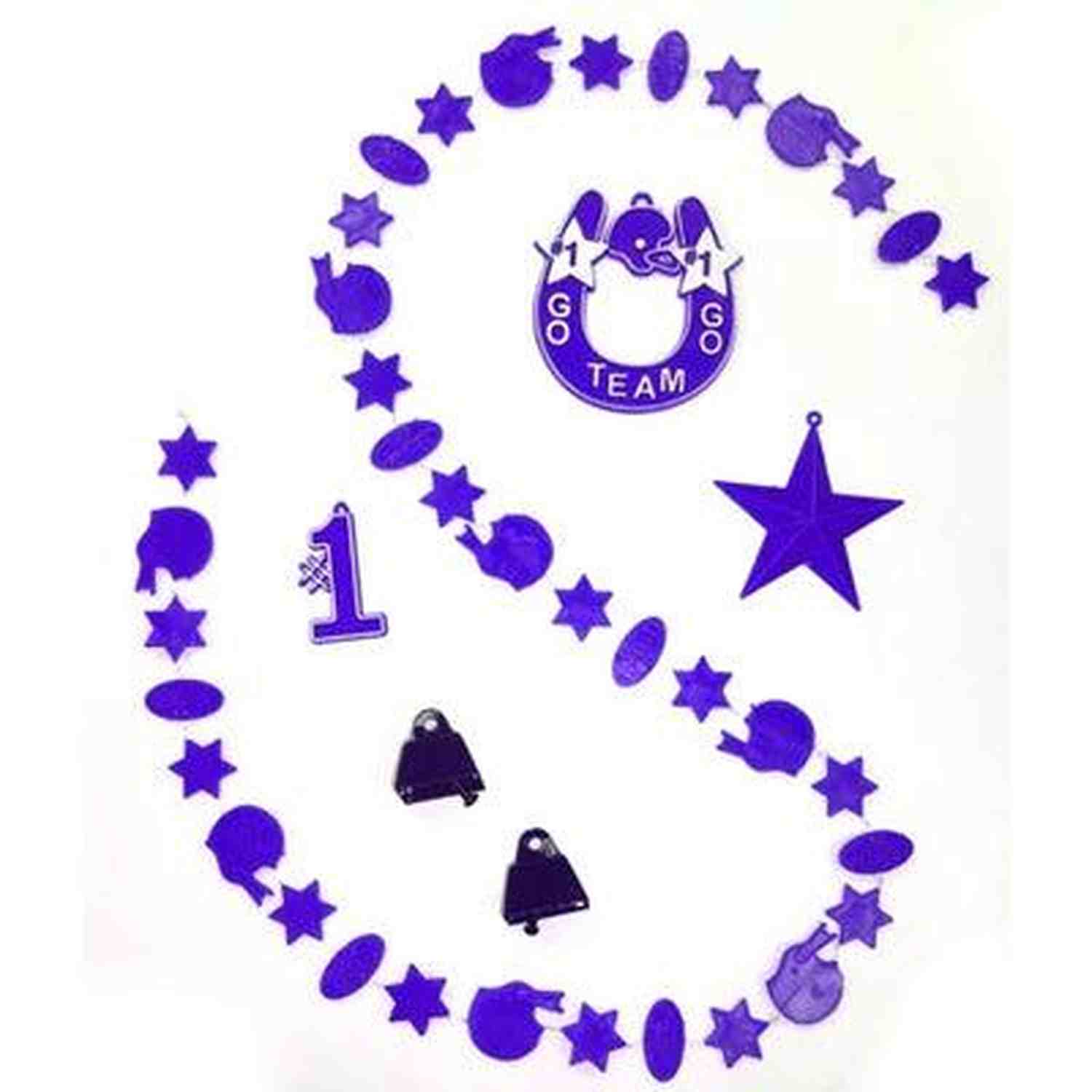 Shop For Football Mum Garland Trinket Pack: Purple (6 Pcs)