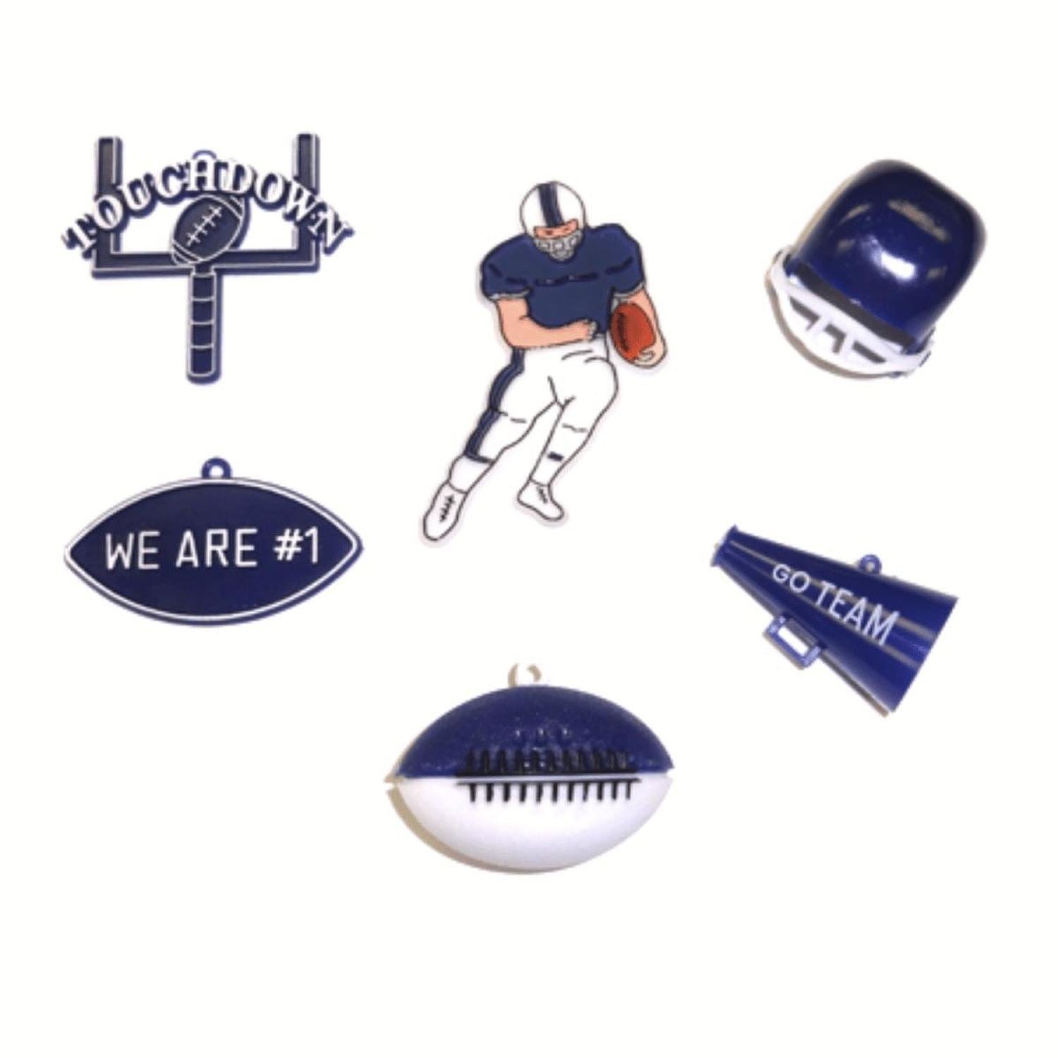Shop For Football Mum Trinket Pack: Navy (6 Pcs)