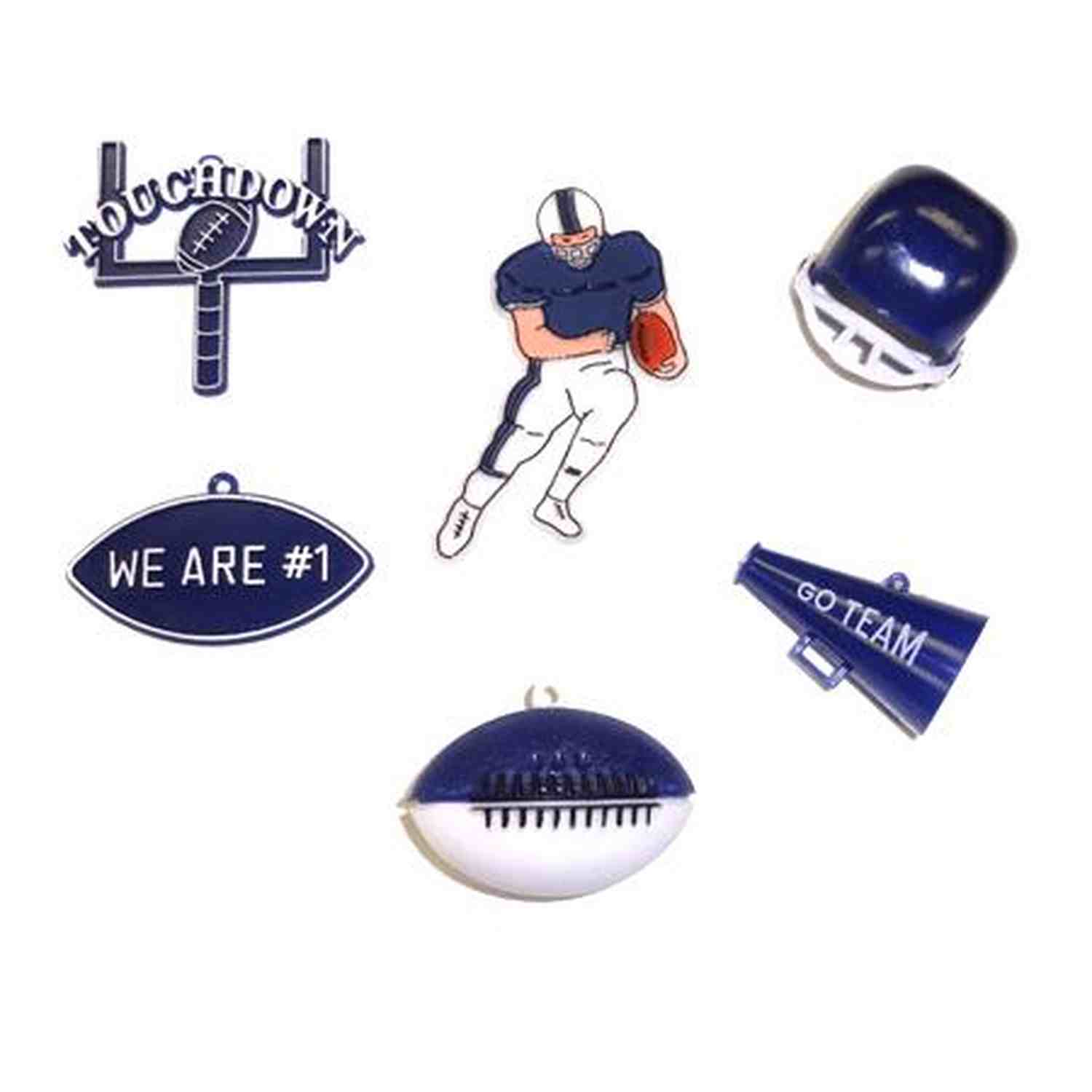 Shop For Football Mum Trinket Pack: Navy (6 Pcs)