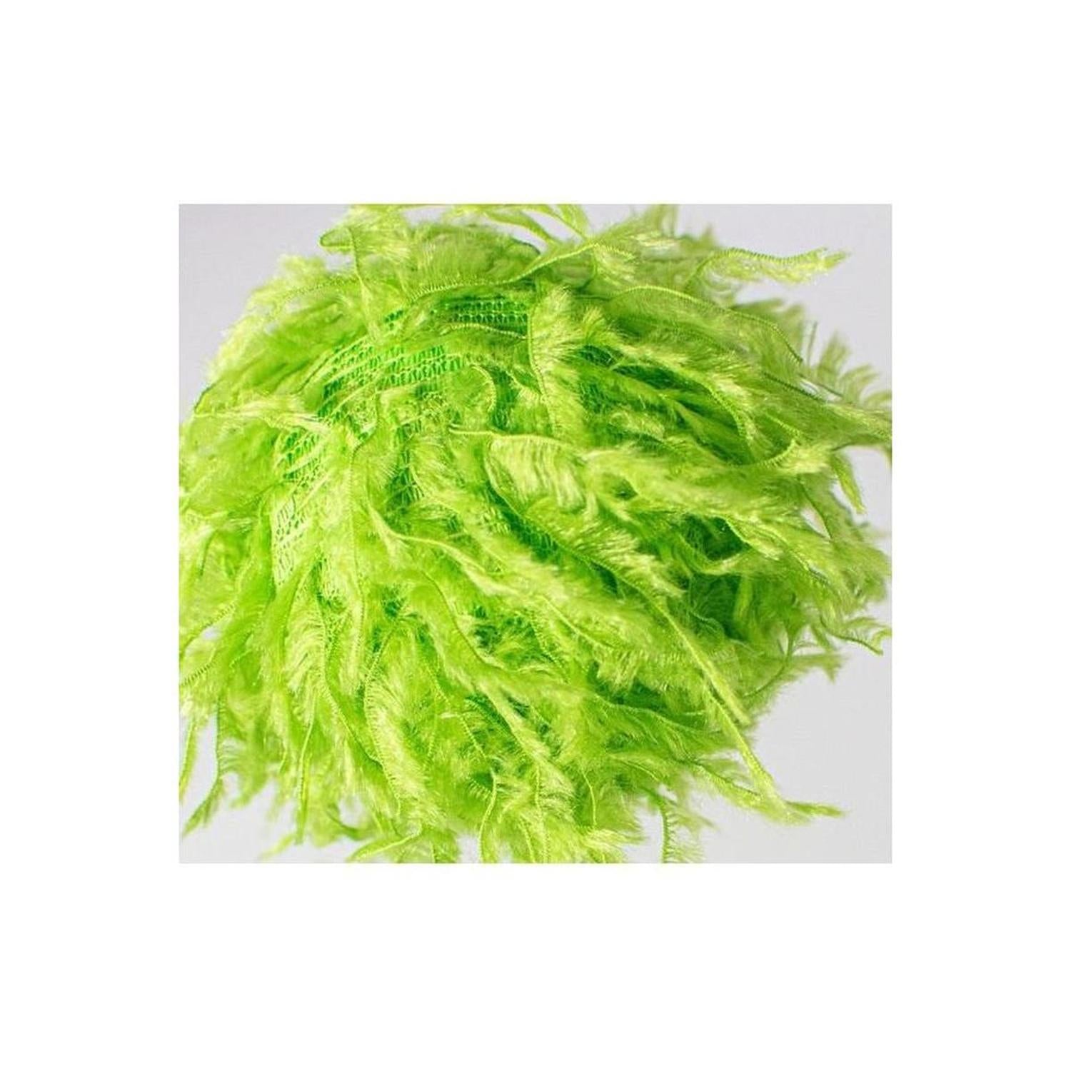 16" Furry Fabric Ball Spray: Lime Green