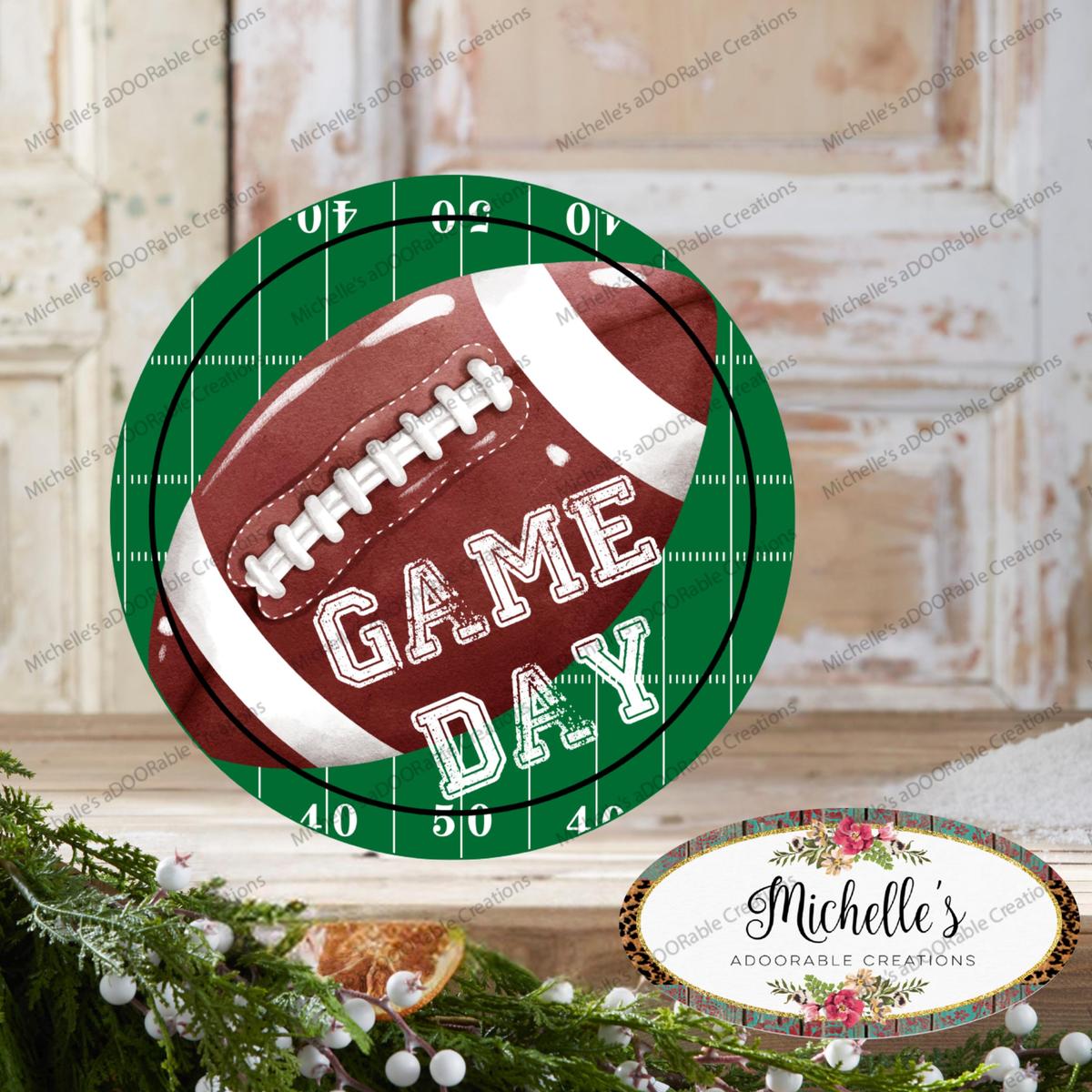 Shop For Game Day Football Round Sign