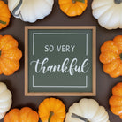 Shop For Gather and Thankful Sentiment Sign (Set of 2) at Michelle's aDOORable Creations