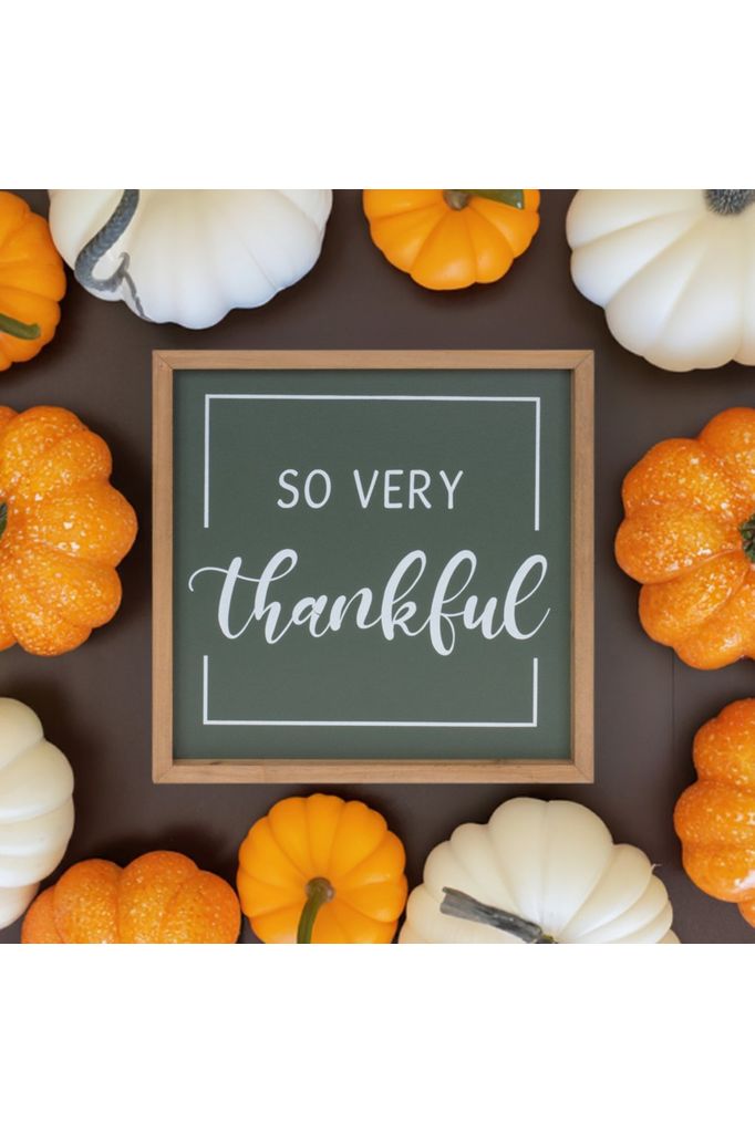 Shop For Gather and Thankful Sentiment Sign (Set of 2) at Michelle's aDOORable Creations