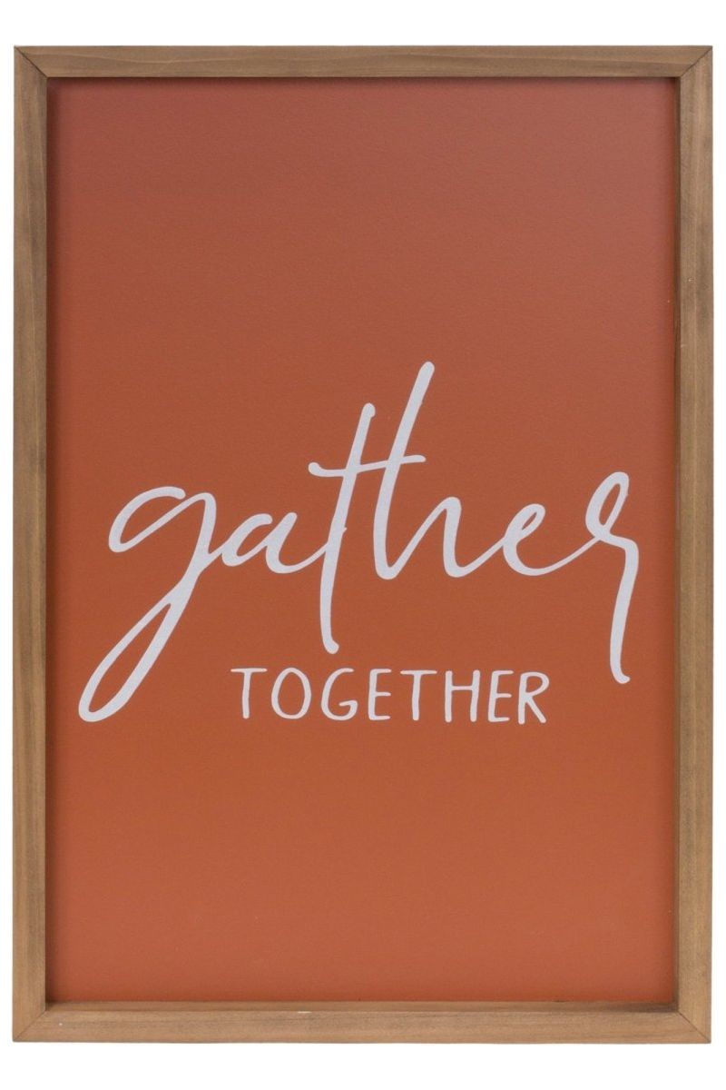 Shop For Gather and Thankful Sentiment Sign (Set of 2) at Michelle's aDOORable Creations