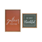 Shop For Gather and Thankful Sentiment Sign (Set of 2) at Michelle's aDOORable Creations