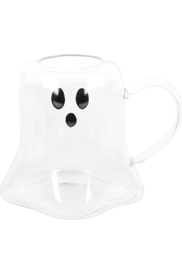 Shop For Ghost Shaped Glass Halloween Mug at Michelle's aDOORable Creations