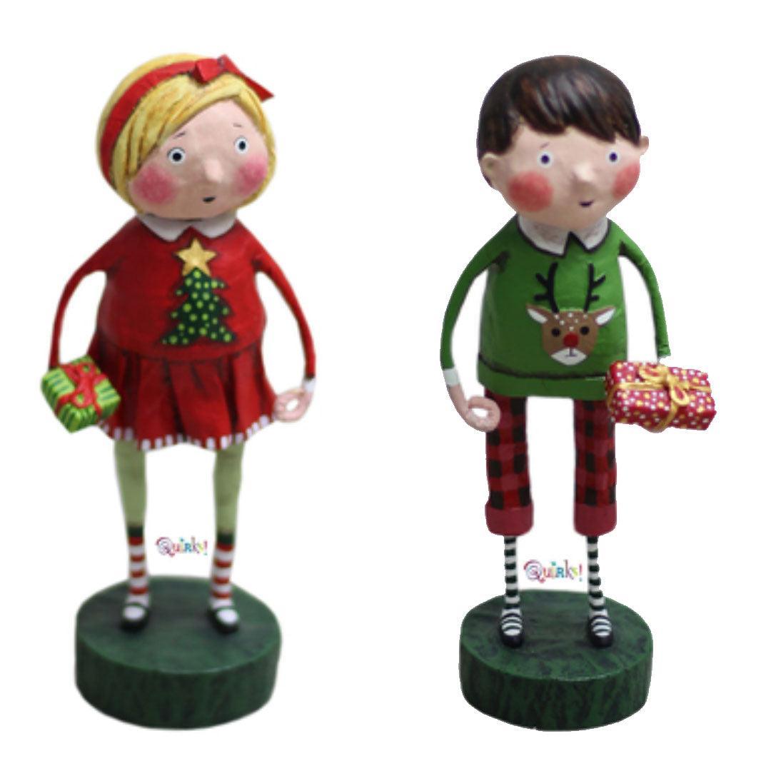 Shop For Gift Exchange Boy & Girl Christmas Figurine, Set of 2