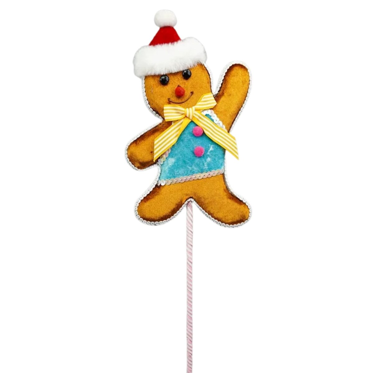 Shop For Gingerbread Boy Pick, Blue 12"