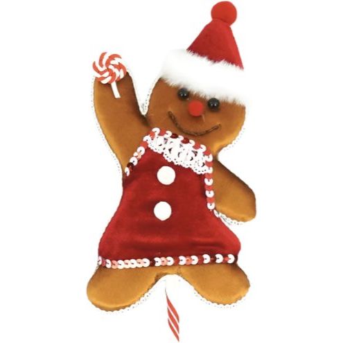 Shop For Gingerbread Girl Pick, Peppermint 12"