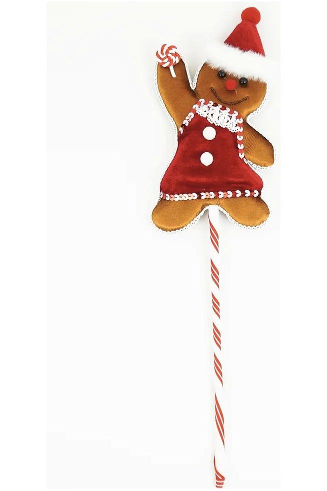 Shop For Gingerbread Girl Pick, Peppermint 12"