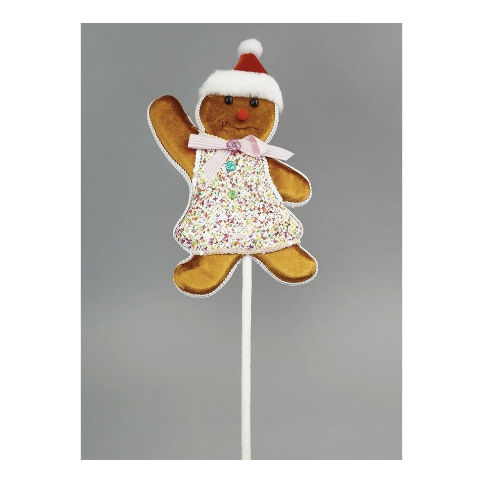 Shop For Gingerbread Girl Pick, Pink 19"