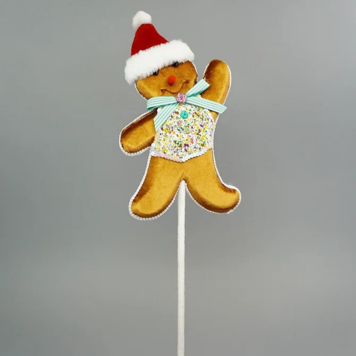 Shop For Gingerbread Man Pick, Teal 19"