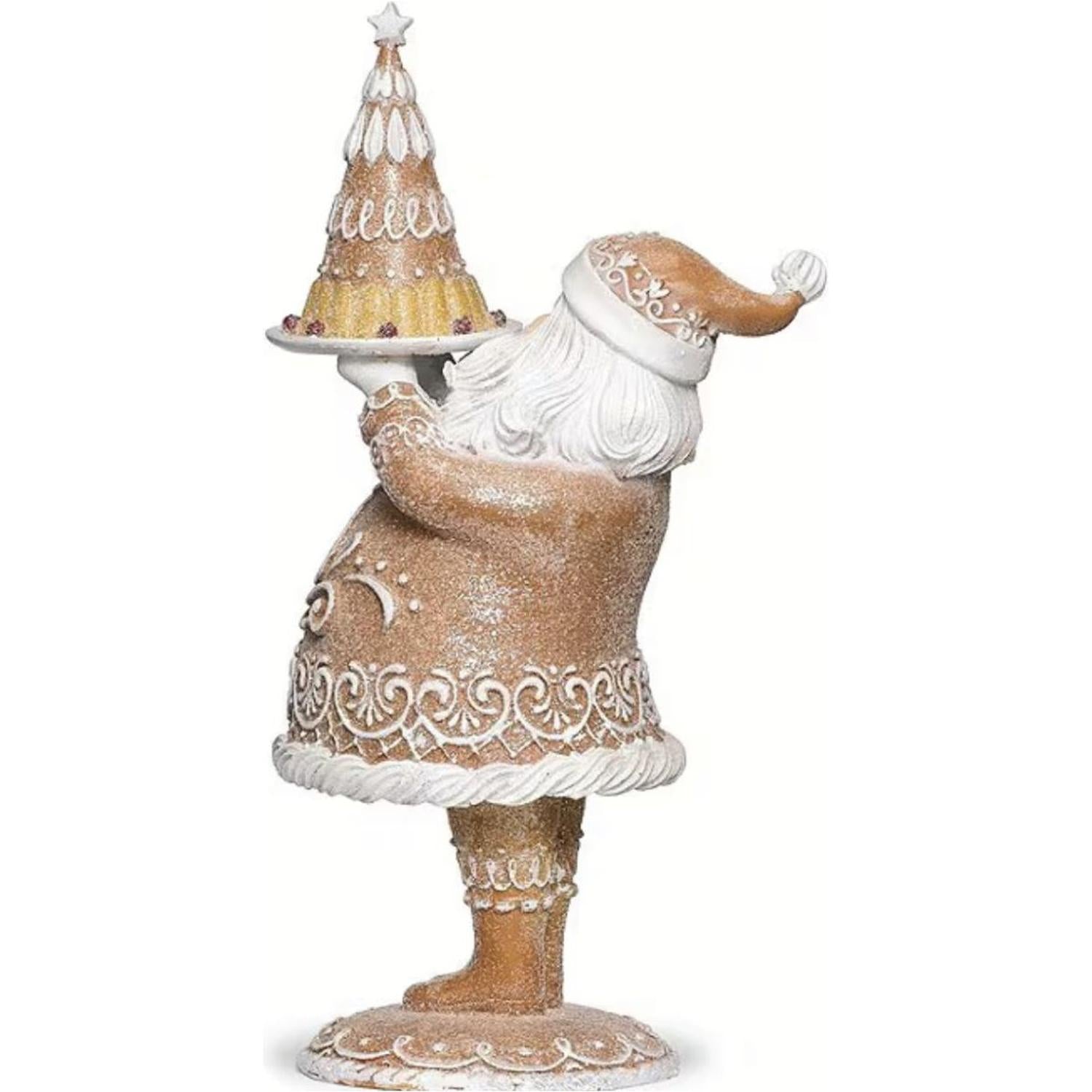 Gingerbread Santa with Dessert Figurine