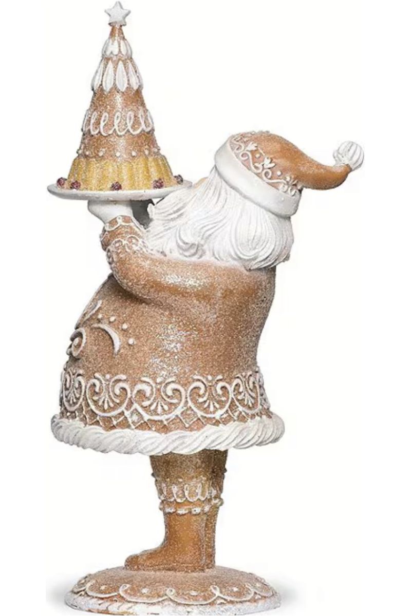 Shop For Gingerbread Santa with Dessert Figurine at Michelle's aDOORable Creations