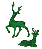 Shop For Glitter Deer: Green (Set of 2)