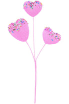 Shop For Glitter Heart Cookie w/Sprinkles Pick at Michelle's aDOORable Creations