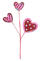 Shop For Glitter Heart w/Sprinkles Pick: Red/Pink at Michelle's aDOORable Creations