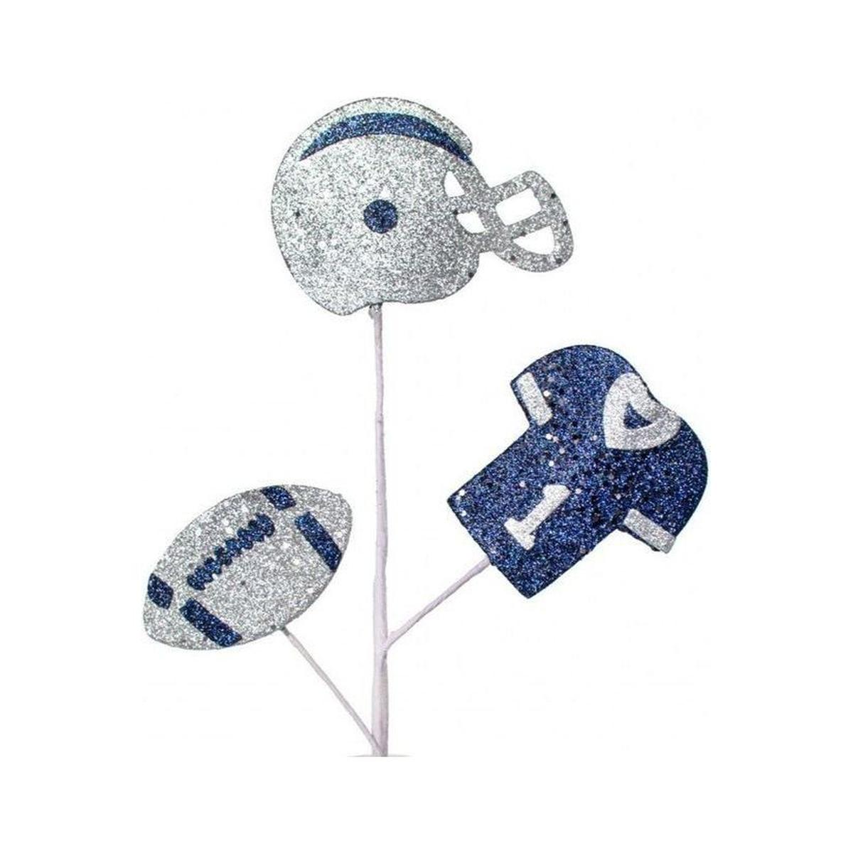 Shop For Glitter Helmet, Jersey, Football Pick: Navy Blue & Silver at Michelle's aDOORable Creations
